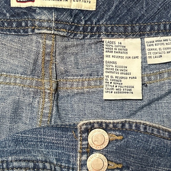 Vintage Faded Glory Midi Denim Skort Size:14 90s/Y2k - Picture 3 of 4